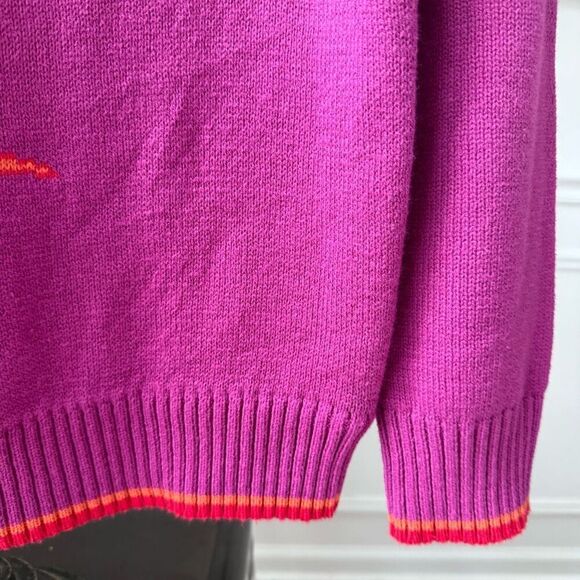 UK Based Phug Burning Treehouse Oversized Sweater Violet $125 Unisex S - Picture 5 of 6